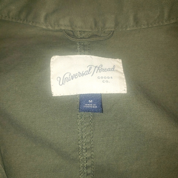 Universal Thread Army Green Snap Jacket - Picture 2 of 3